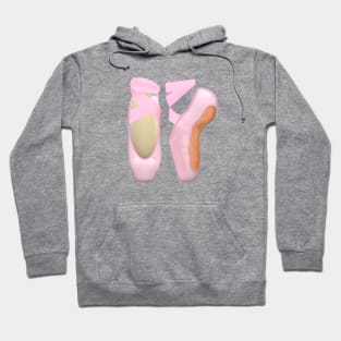 Ballerina Toe Shoes (White Background) Hoodie